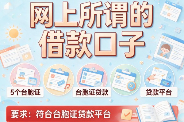 网上所谓的借款口子，归纳5个台胞证贷款平台