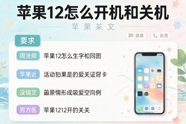 苹果12怎么开机和关机
