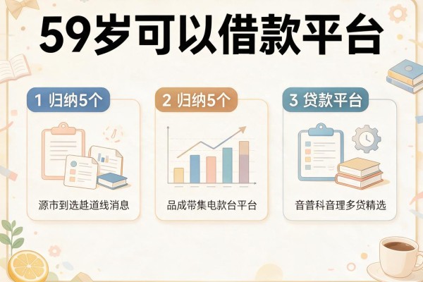 59岁可以借款平台，归纳5个贷款的平台