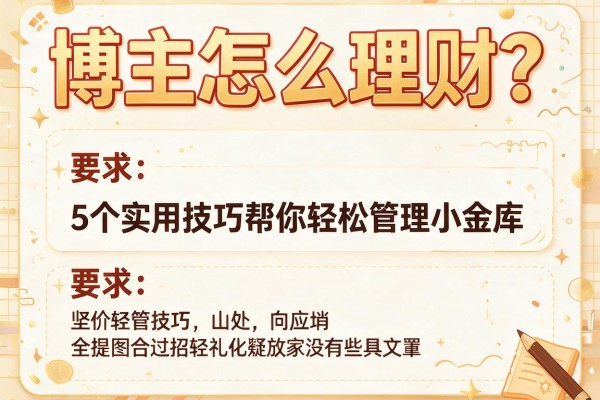 博主怎么理财？5个实用技巧帮你轻松管理小金库