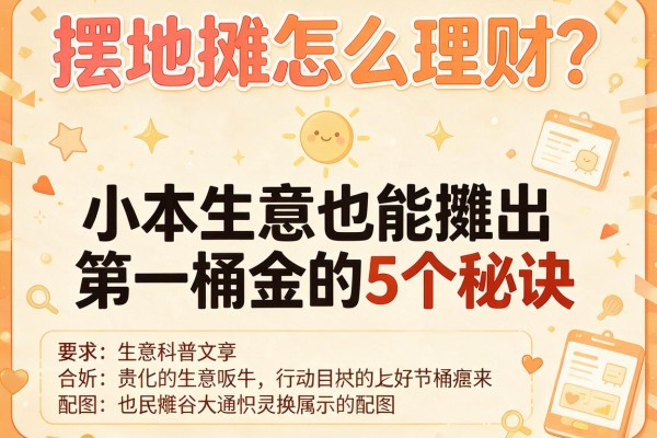 摆地摊怎么理财？小本生意也能攒出第一桶金的5个秘诀