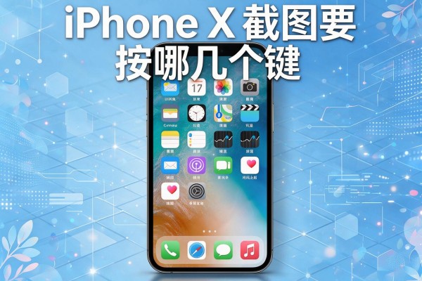 iPhone X截图要按哪几个键？