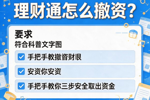 理财通怎么撤资？手把手教你三步安全取出资金