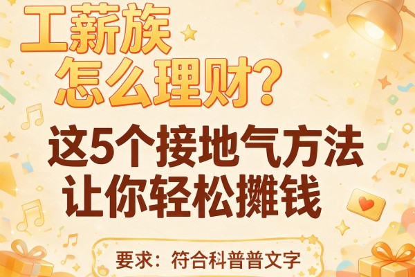 工薪族怎么理财？这5个接地气方法让你轻松攒钱