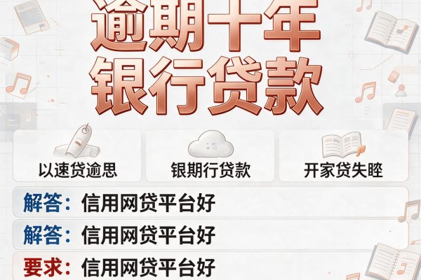 逾期十年银行贷款，解答五家信用网贷平台好