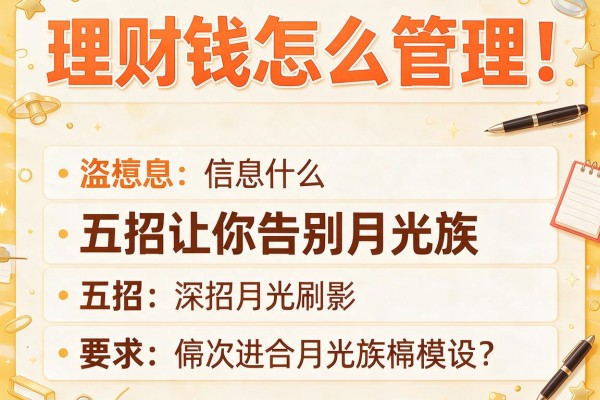 理财钱怎么管理：五招让你告别月光族