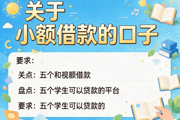 关于小额借款的口子，盘点五个学生可以贷款的平台