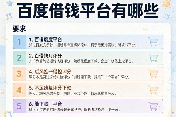 百度借钱平台有哪些，分析五个风控评分不足能下款的平台