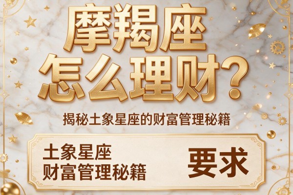 摩羯座怎么理财？揭秘土象星座的财富管理秘籍