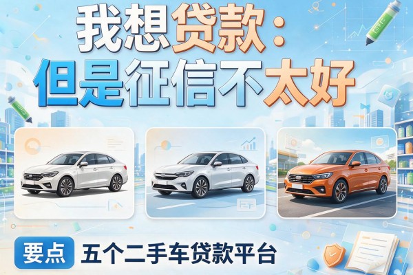 我想贷款但是征信不太好，盘点五个二手车贷款平台