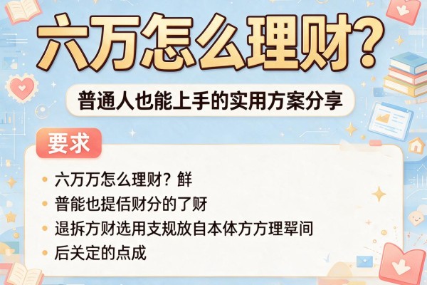 六万怎么理财？普通人也能上手的实用方案分享