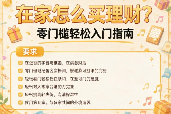 在家怎么买理财？零门槛轻松入门指南