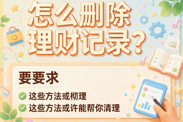 怎么删除理财记录？这些方法或许能帮你彻底清理