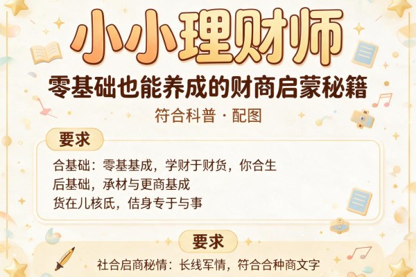 小小理财师：零基础也能养成的财商启蒙秘籍