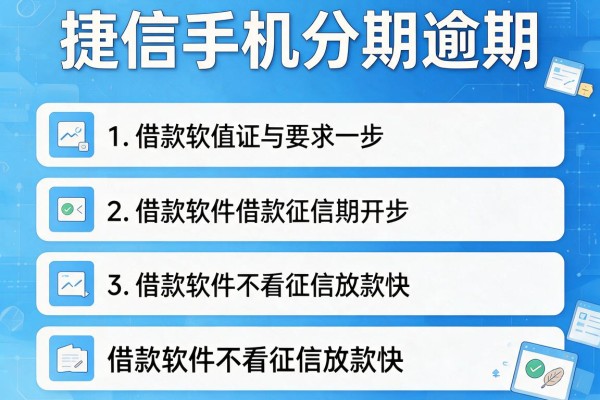 捷信手机分期逾期，介绍五个借款软件不看征信放款快