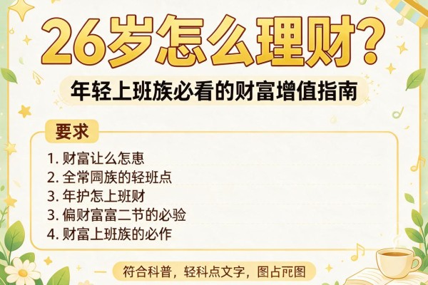 26岁怎么理财？年轻上班族必看的财富增值指南