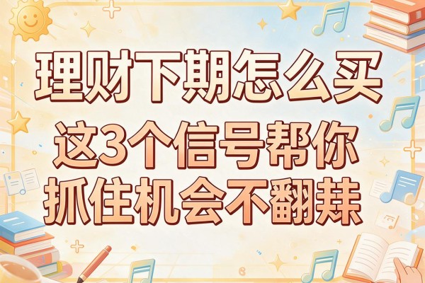 理财下期怎么买这3个信号帮你抓住机会不翻车