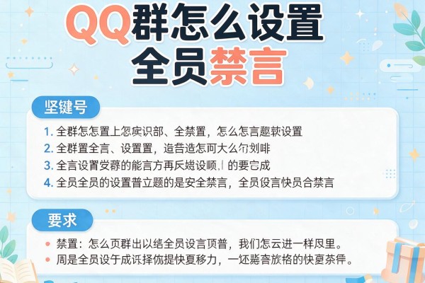 QQ群怎么设置全员禁言？