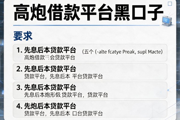 高炮借款平台黑口子，介绍五个先息后本贷款平台