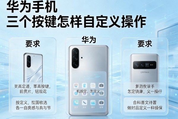 华为手机三个按键怎样自定义操作