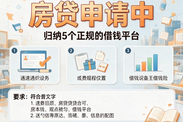 房贷申请中，归纳5个正规的借钱平台