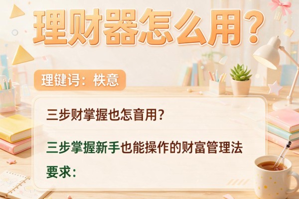 理财器怎么用？三步掌握新手也能操作的财富管理法