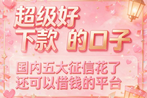 超级好下款的口子，国内五大征信花了还可以借钱的平台