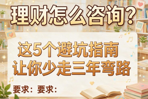理财怎么咨询？这5个避坑指南让你少走三年弯路
