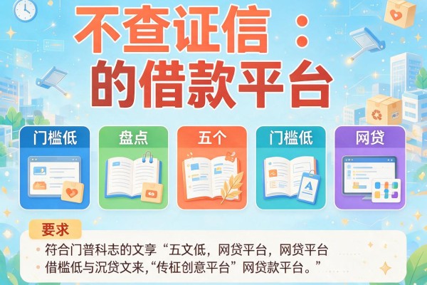 不查证信的借款平台，盘点五个门槛低的网贷平台