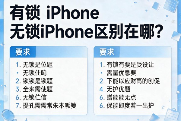 有锁iPhone和无锁iPhone区别在哪？
