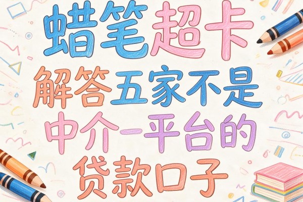 蜡笔超卡，解答五家不是中介平台的贷款口子