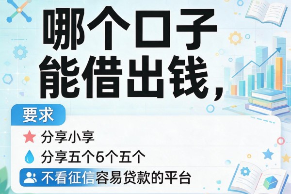 哪个口子能借出钱，分享五个不看征信容易贷款的平台