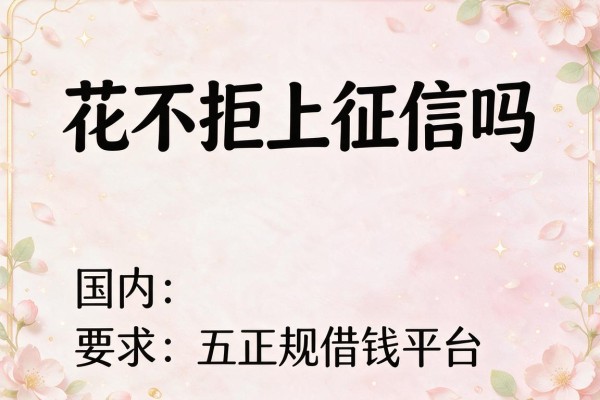 花不拒上征信吗，国内五大正规借钱平台