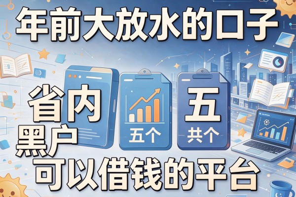 年前大放水的口子，省内五个黑户可以借钱的平台