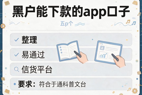 黑户能下款的app口子，整理五个易通过的信货平台