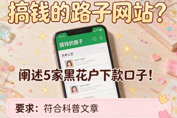 搞钱的路子网站手机，阐述5家黑花户下款口子