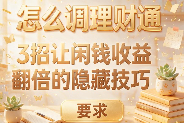 怎么调理财通：3招让闲钱收益翻倍的隐藏技巧