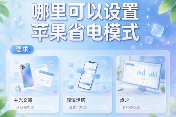 哪里可以设置苹果省电模式