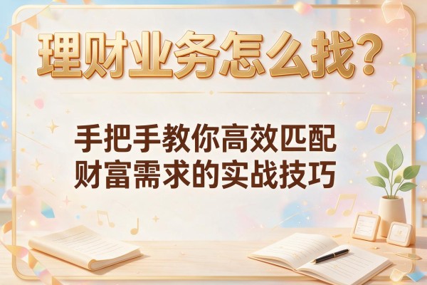 理财业务怎么找？手把手教你高效匹配财富需求的实战技巧