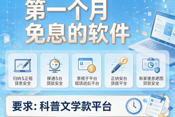 第一个月免息的软件，归纳5个正规的贷款平台