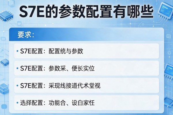 S7E的参数配置有哪些？