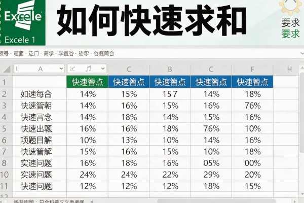 Excel如何快速求和？