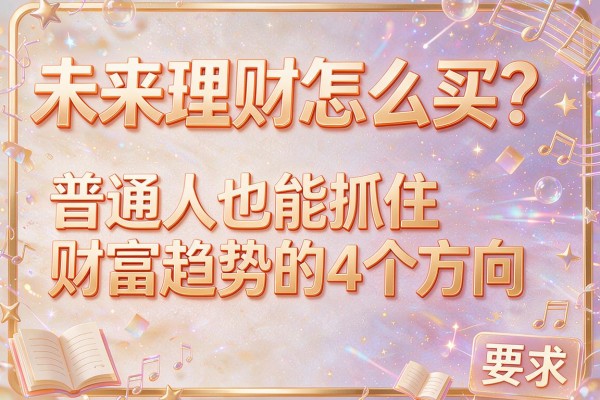 未来理财怎么买？普通人也能抓住财富趋势的4个方向