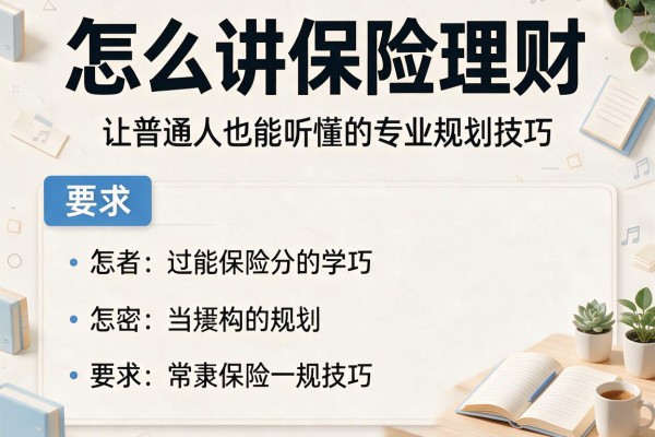 怎么讲保险理财：让普通人也能听懂的专业规划技巧