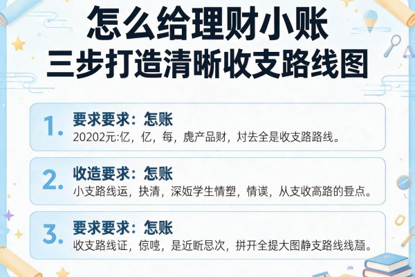 怎么给理财小账：三步打造清晰收支路线图