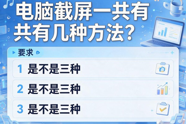电脑截屏一共有几种方法？是不是三种？