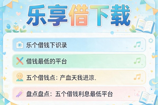 乐享借下载，盘点五个借钱利息最低的平台