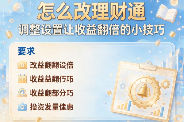 怎么改理财通：调整设置让收益翻倍的小技巧