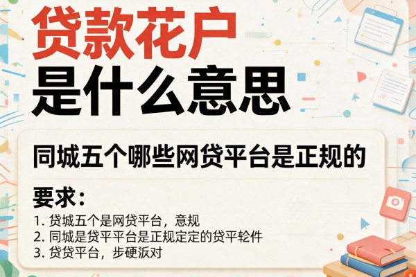 贷款花户是什么意思，同城五个哪些网贷平台是正规的