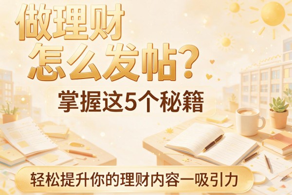 做理财怎么发帖？掌握这5个秘籍，轻松提升你的理财内容吸引力